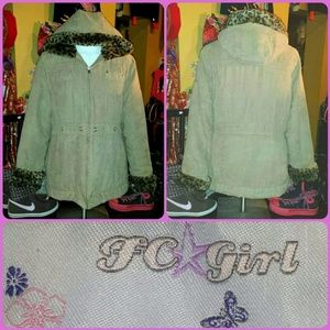 🔮SUPERSOFT LEOPARD FAUX FUR ZIP HOODIE COAT XL/16